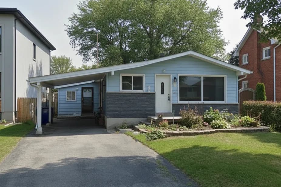 Cash home purchase, Lloydminster, Alberta Mid-century bungalow with carport in Lloydminster, Alberta — Canadian Home Buyers purchases similar properties for cash, as-is, on either side of the provincial border.